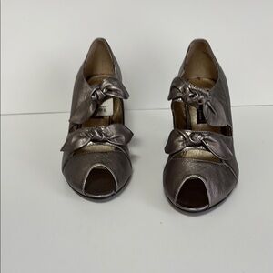 COPY - Elegant Metallic Peep-Toe Women's Shoes